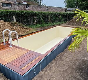 CONTENEDOR PISCINA 20 PIES SEMI-ENTERRADA