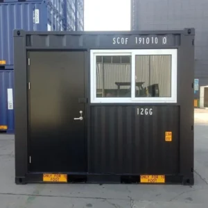 contenedor de oficina o bar de 10 pies – móvil, personalizable y listo para usar