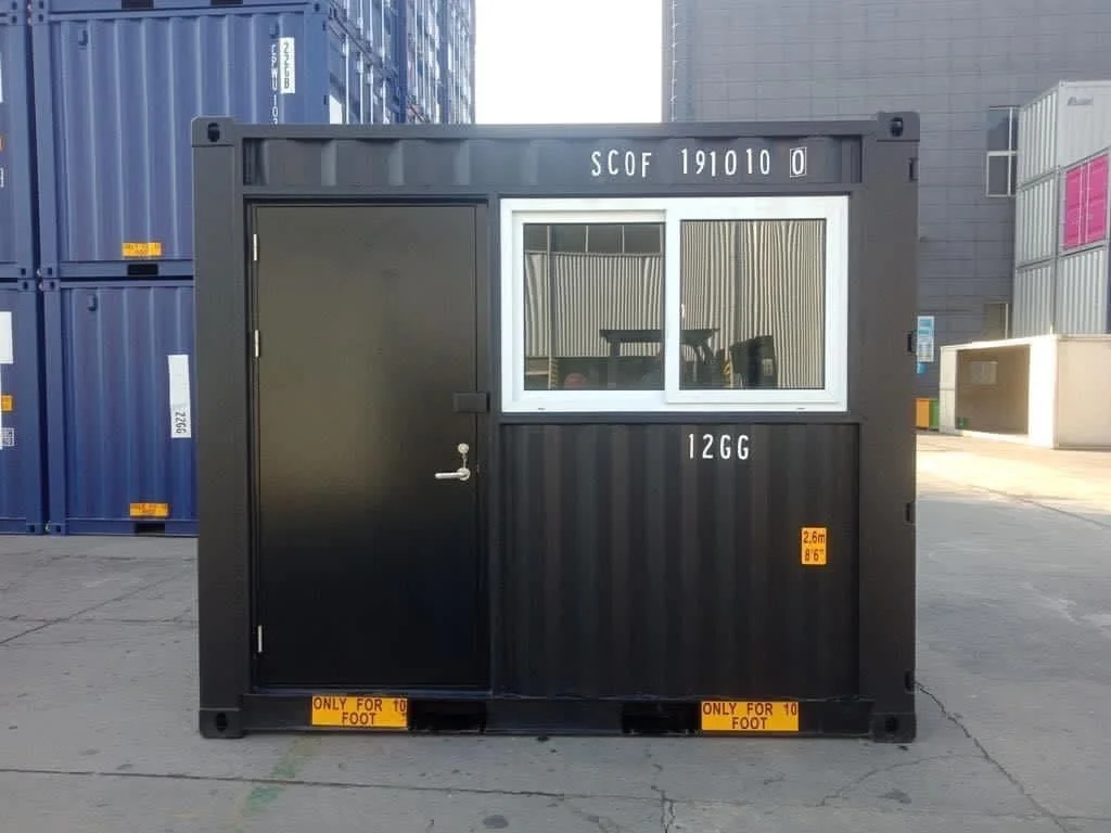 contenedor de oficina o bar de 10 pies – móvil, personalizable y listo para usar