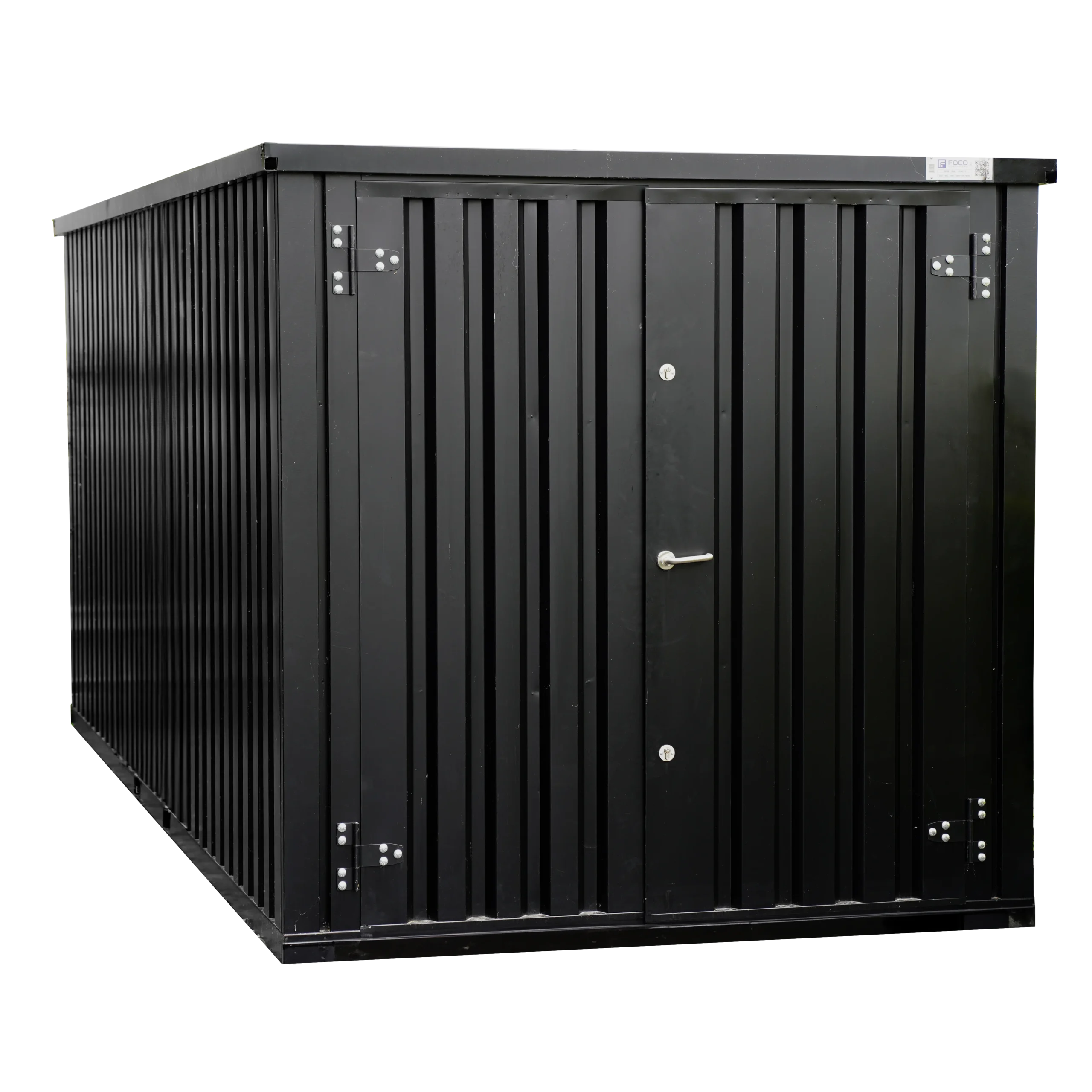 Contenedor desmontable 6 x 2 m – Puerta doble – Negro RAL 9005