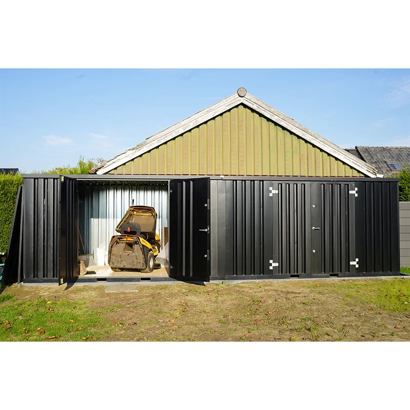 Contenedor desmontable estándar 8 x 2 m – Negro RAL 9005