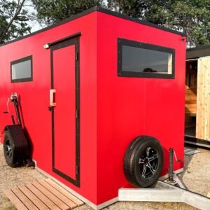 remolque mini casa rojo